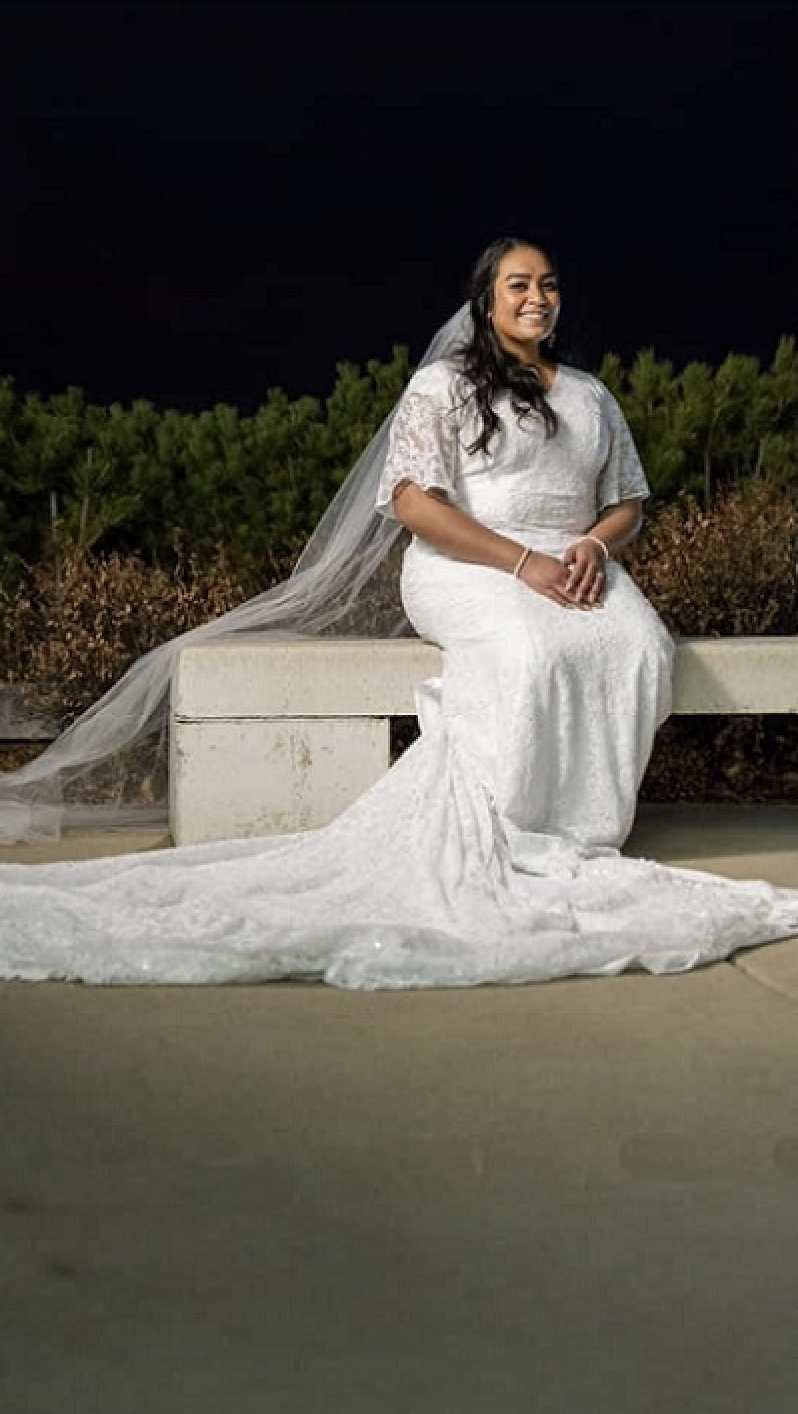 Long Veil Evening Portrait