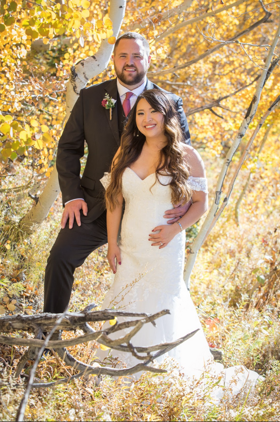 Autumn Bride and Groom